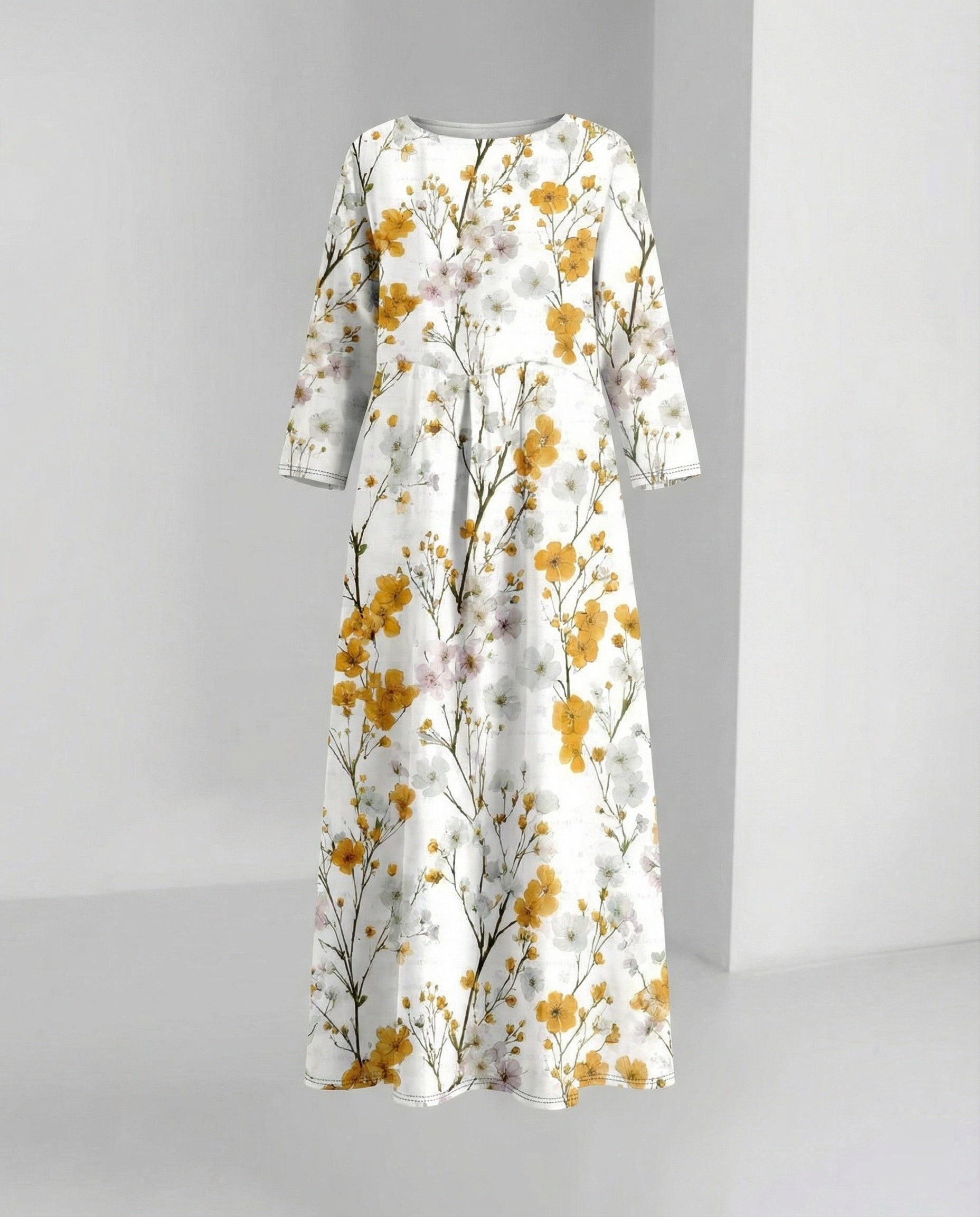 Damen Maxikleid floral mit Taschen