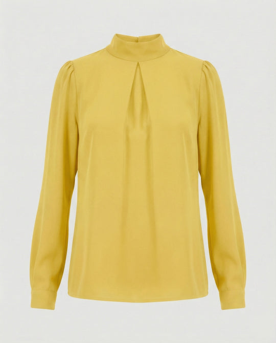 Damen elegante Bluse mit Stehkragen R&B