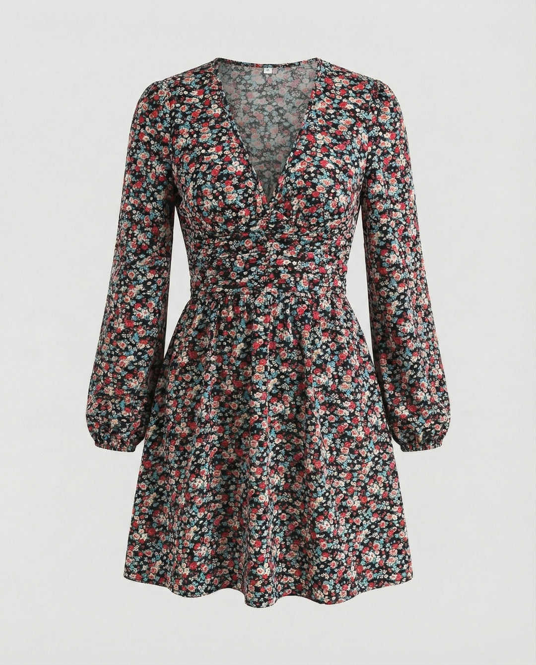 Damen Freizeitkleid Mini mit V-Ausschnitt