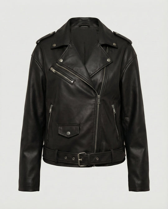 Damen Bikerjacke mit Reißverschlussdetails