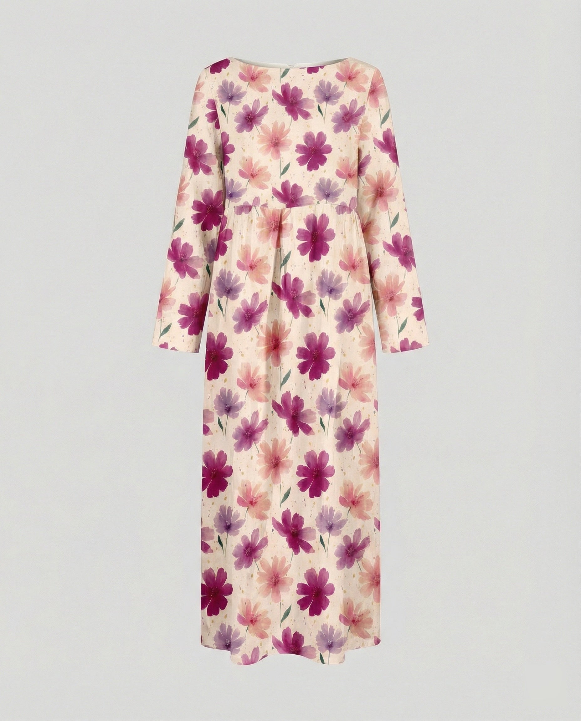 Damen Maxikleid floral mit Taschen
