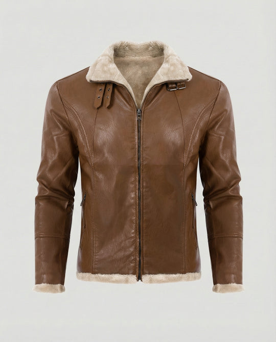 Herren Lederjacke mit warmem Innenfutter