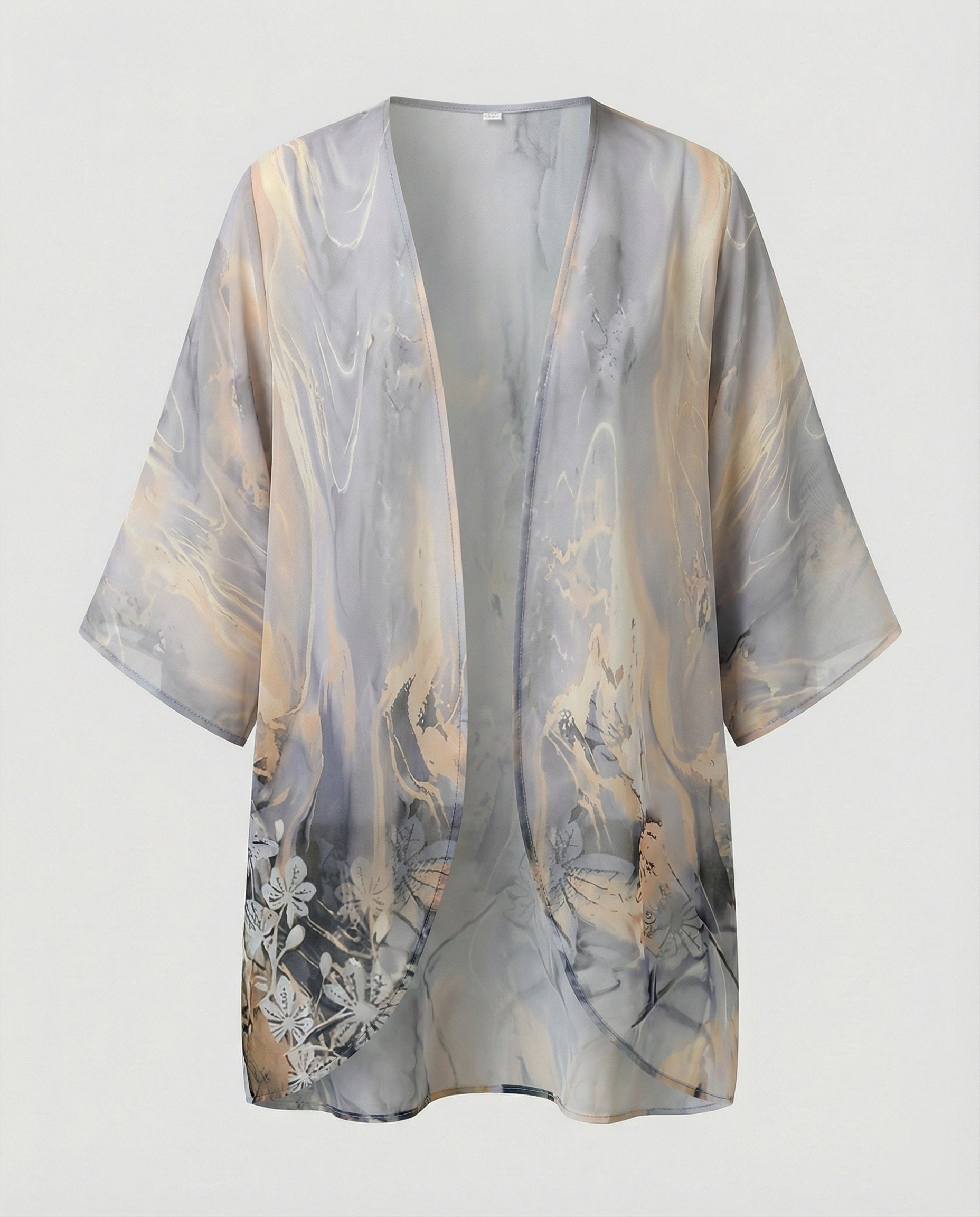 Offener Kimono Damen Floral