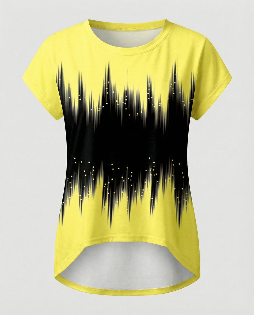 Aquarell Sommerbluse Damen Asymmetrisch