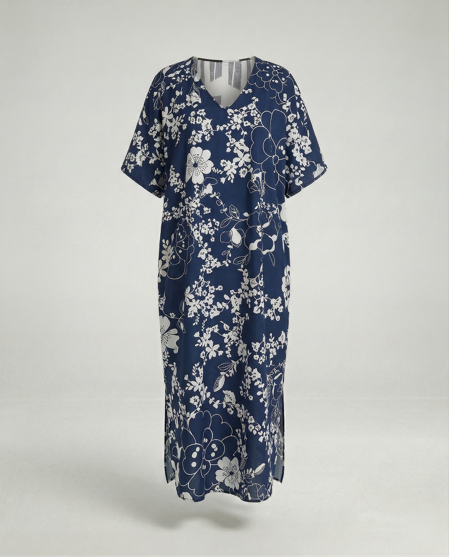 Damen Strandkleid Kimono mit Gürtel