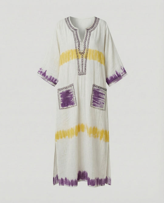 Leinen Kaftan Maxikleid Damen