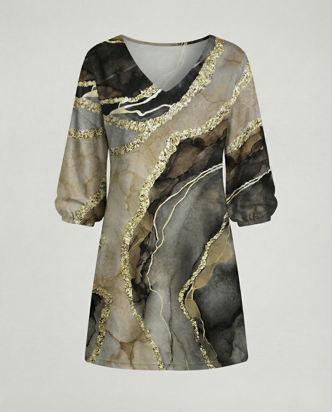 Maxikleid Damen Vintage Rosenprint