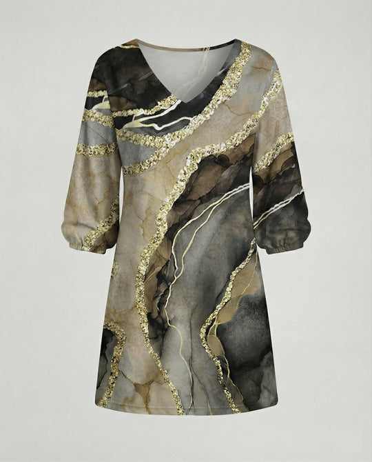 Maxikleid Damen Vintage Rosenprint