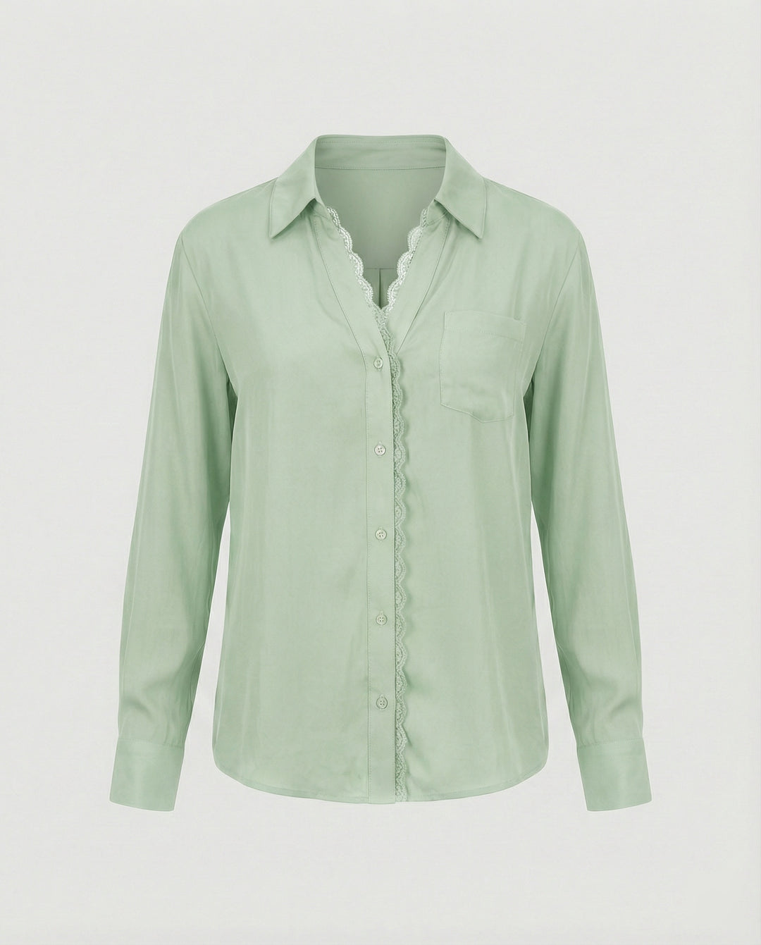 Damen Bluse mit Spitzenakzenten