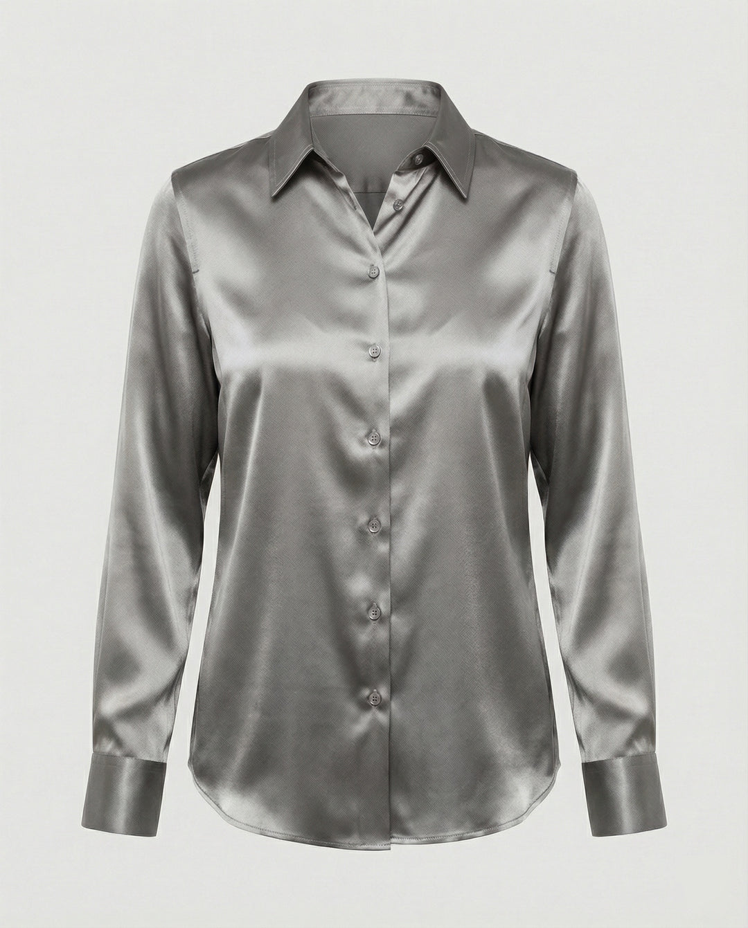 Bluse Damen Satin Seidig