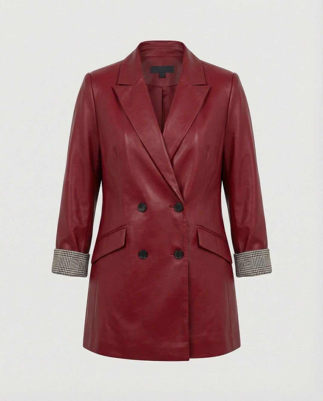 Damen Doppelreihiger Blazer mit kontrastierenden Ärmelaufschlägen R&B