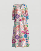 Boho Maxikleid Sommer Damen Taschen