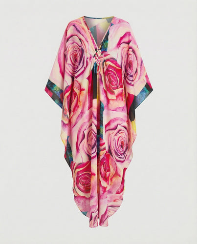 Damen Maxikleid Kaftan Sommer