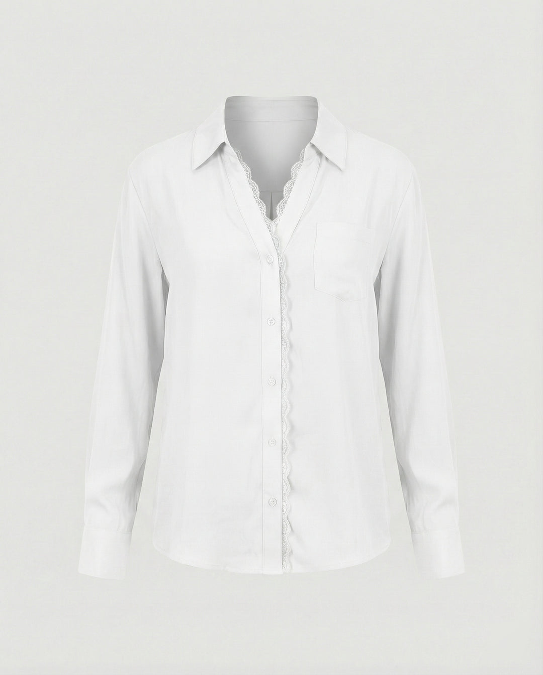 Damen Bluse mit Spitzenakzenten