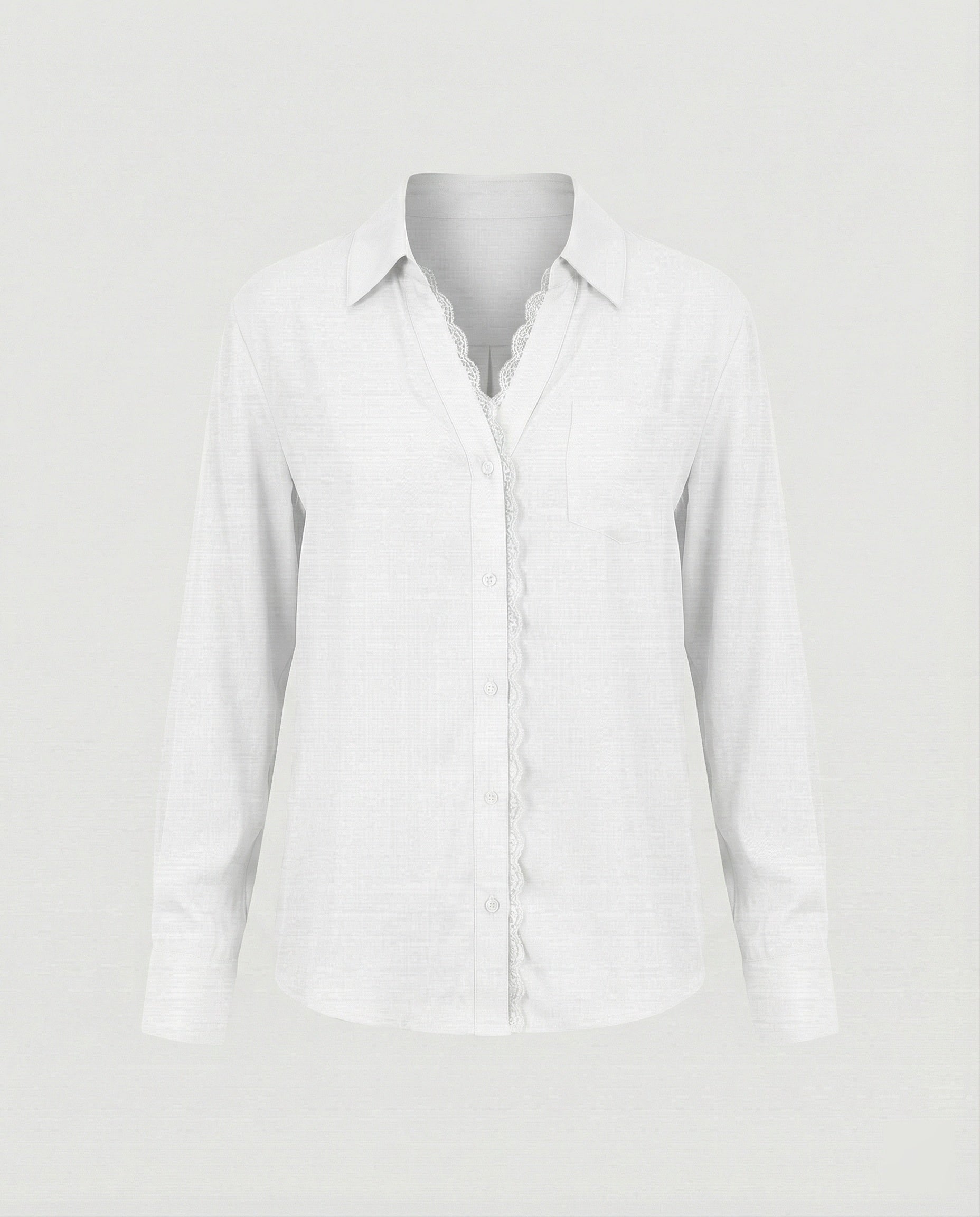 Damen Bluse mit Spitzenakzenten