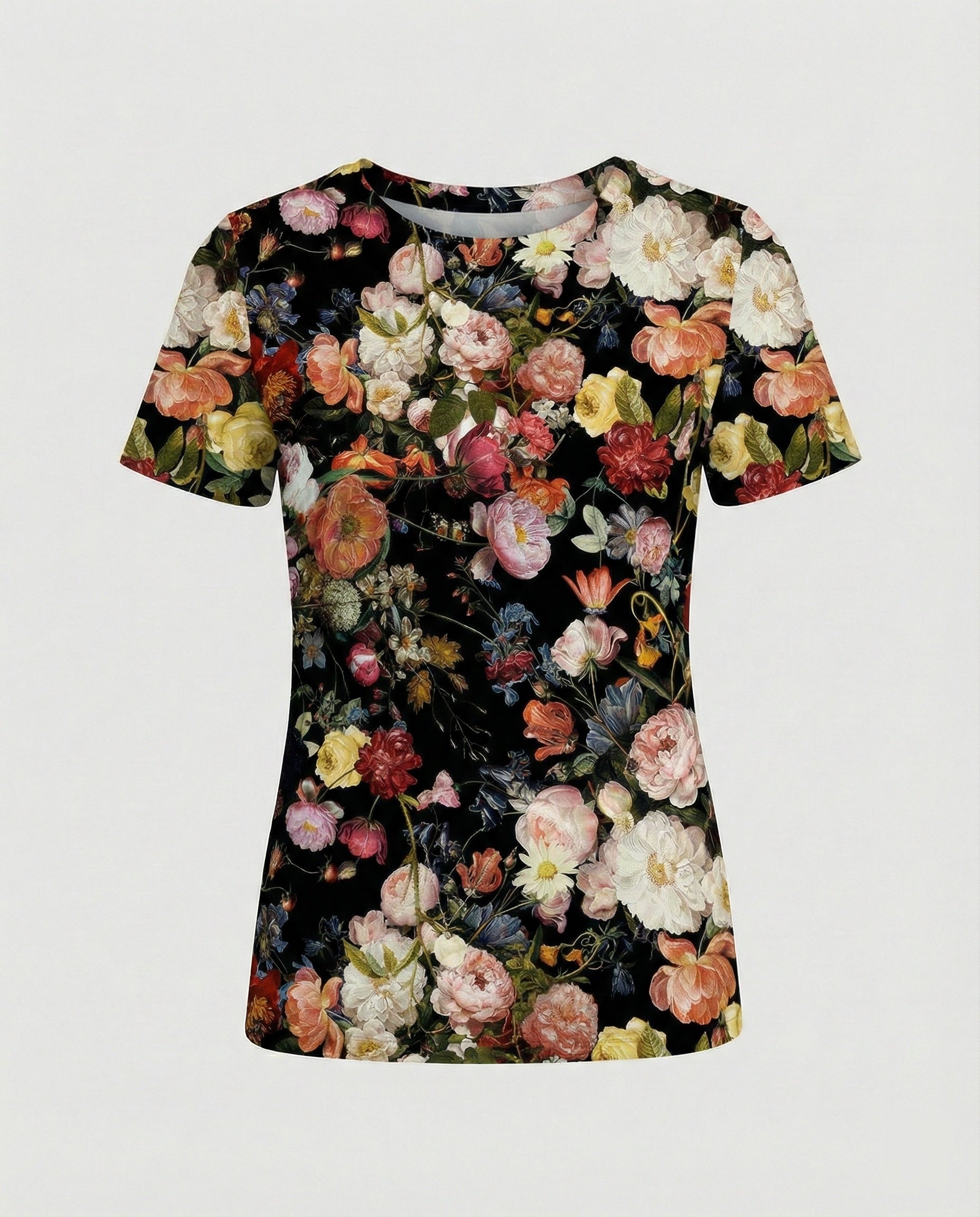 Kurzarmshirt Damen Mit Blumenprint