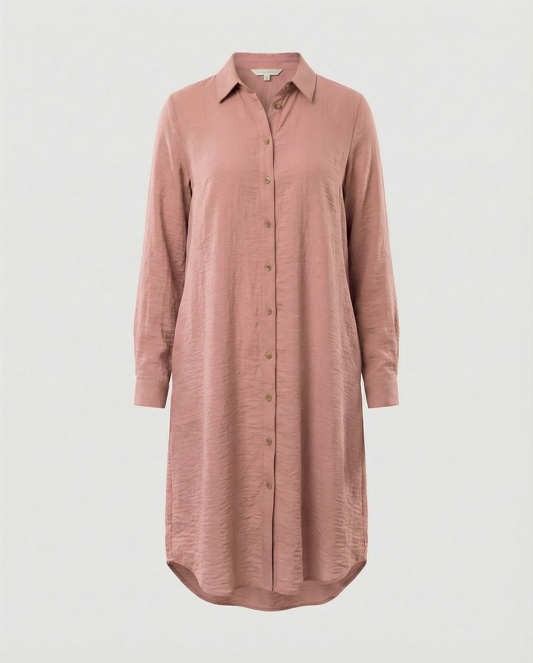Damen Tunika Kleid lang mit Knopfleiste