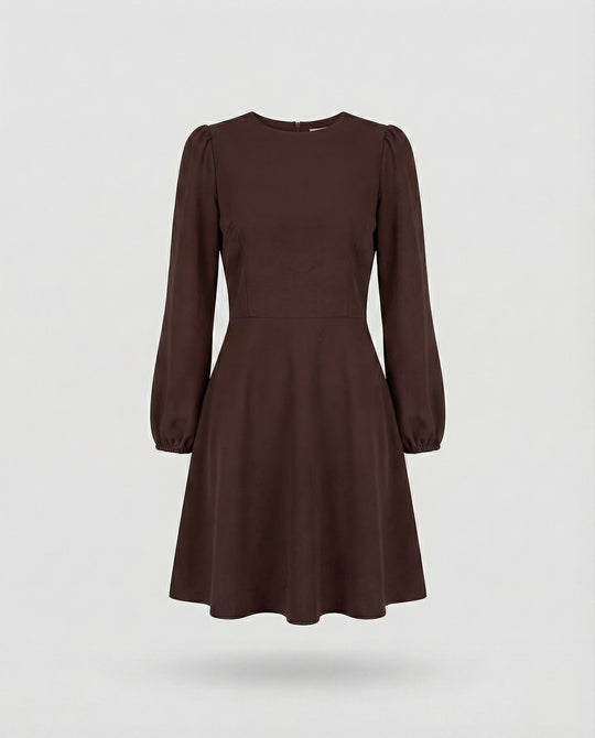 Skaterkleid Mit Ballonärmeln Damen