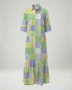 Damen Hemdblusenkleid mit Volant