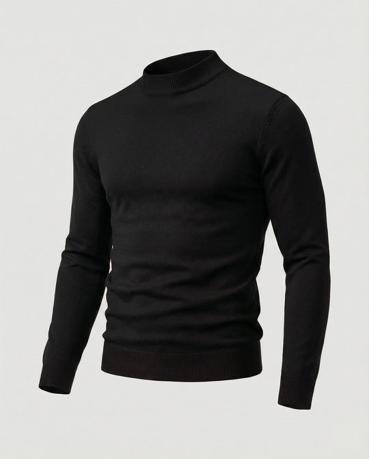Herren eleganter Pullover mit Stehkragen R&B