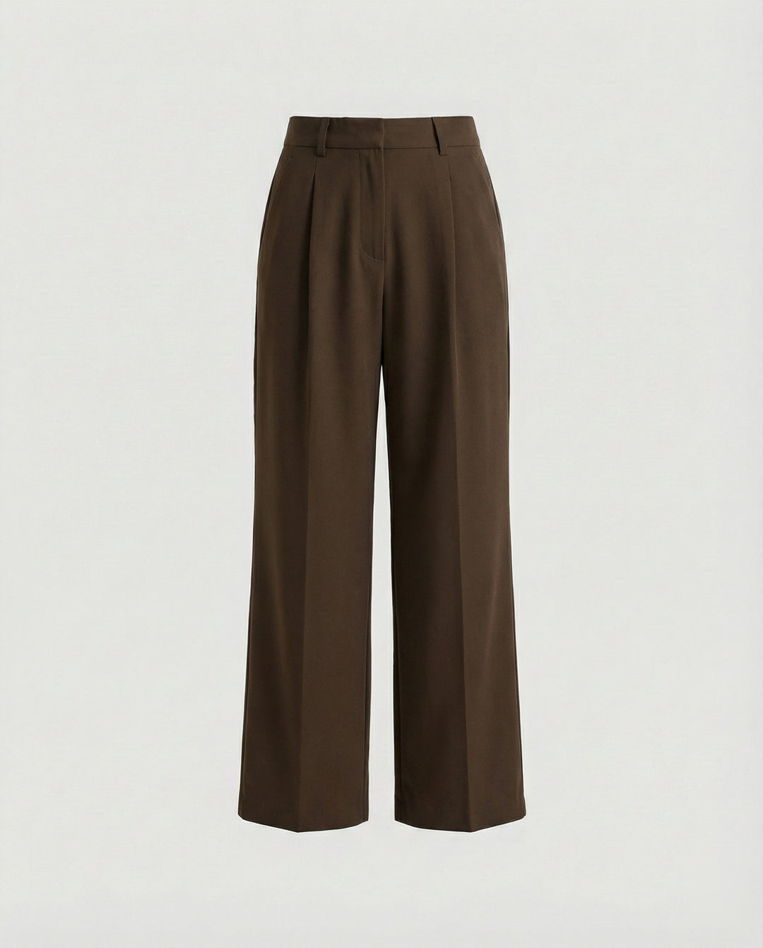 Damen Weite Anzughose High Waist mit eleganten Falten
