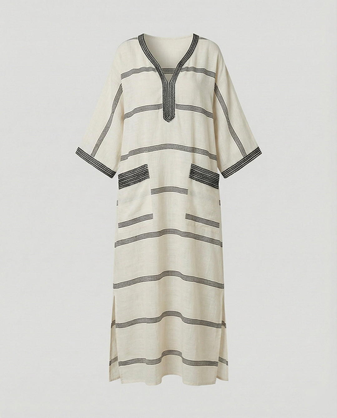 Leinen Kaftan Maxikleid Damen