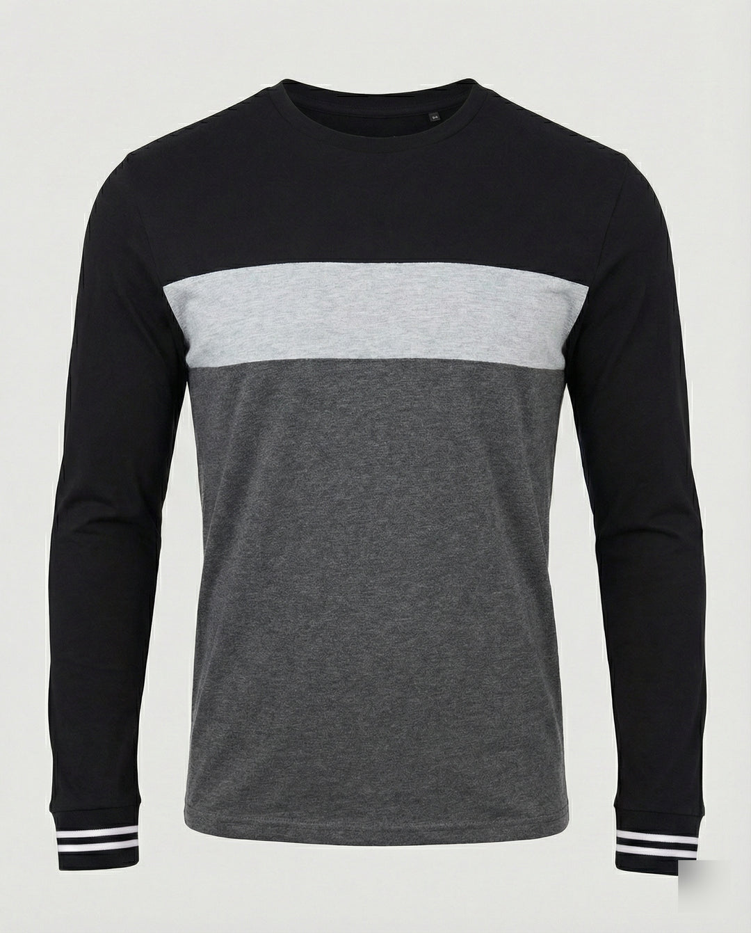 Herren Langarmshirt mit sportlichen Farbakzenten und bequemer Passform R&B