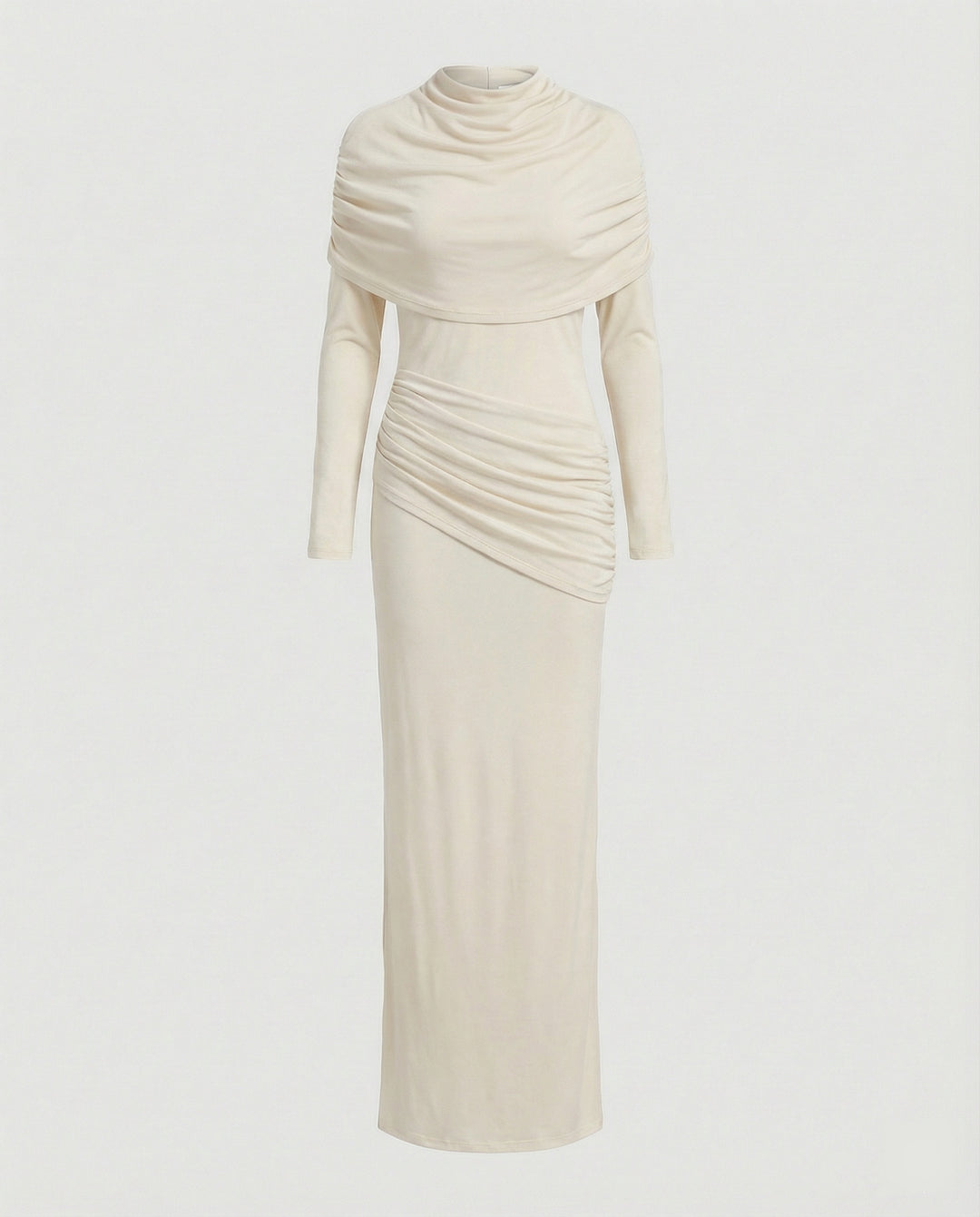 Damen Maxikleid mit Drapierung