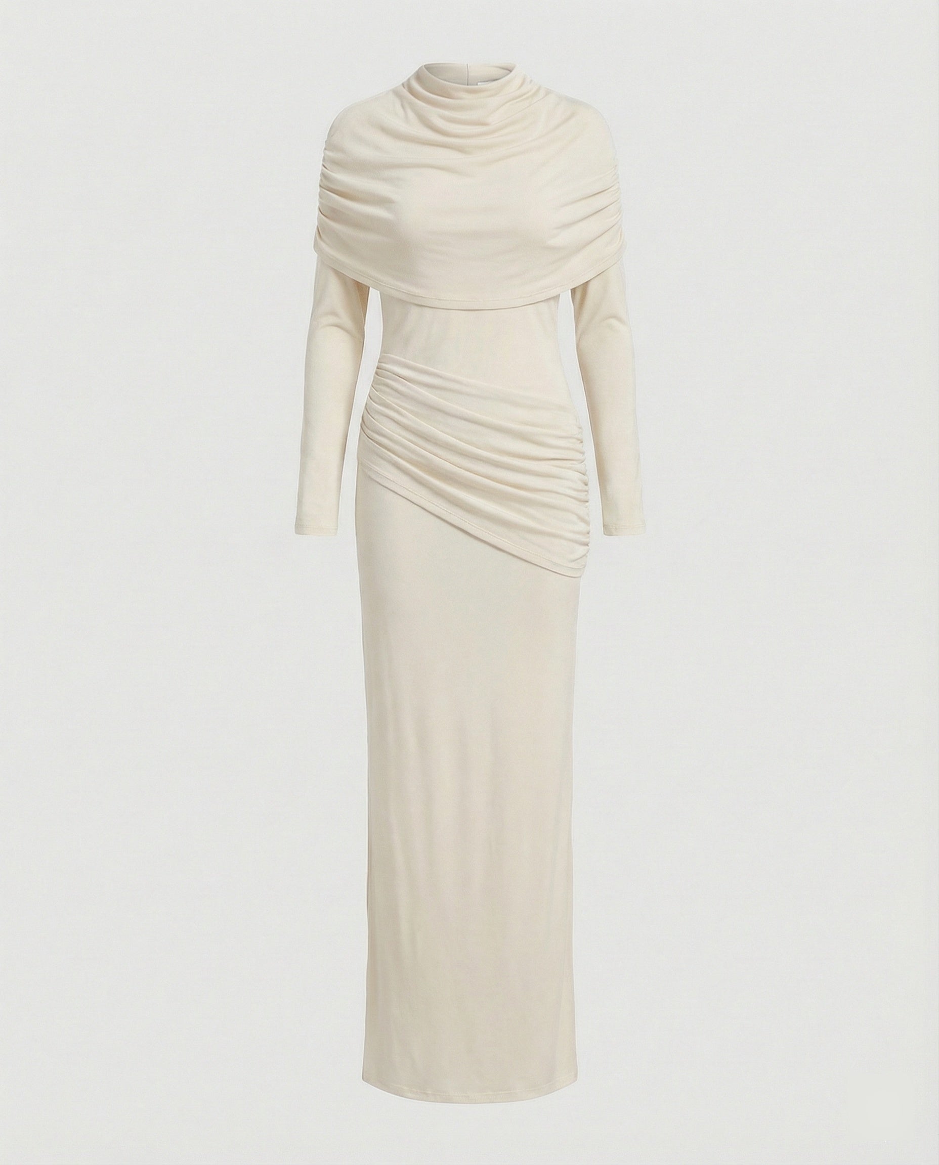 Damen Maxikleid mit Drapierung
