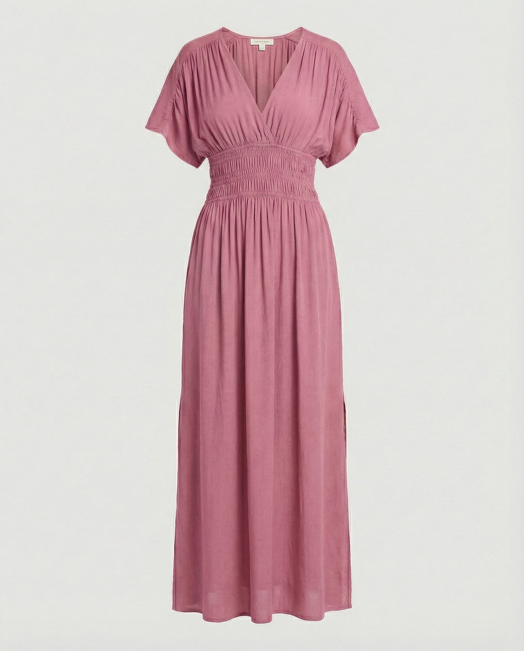 Damen Maxikleid Sommer V-Ausschnitt Schlitz