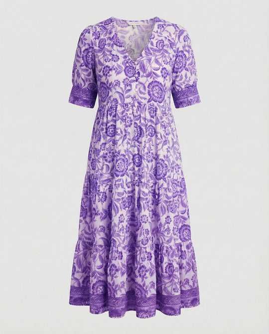 Damen Maxikleid mit Blumenmuster