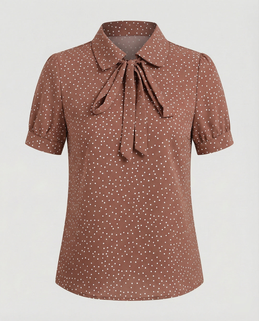 Bluse Damen Kurz mit Krawattenkragen