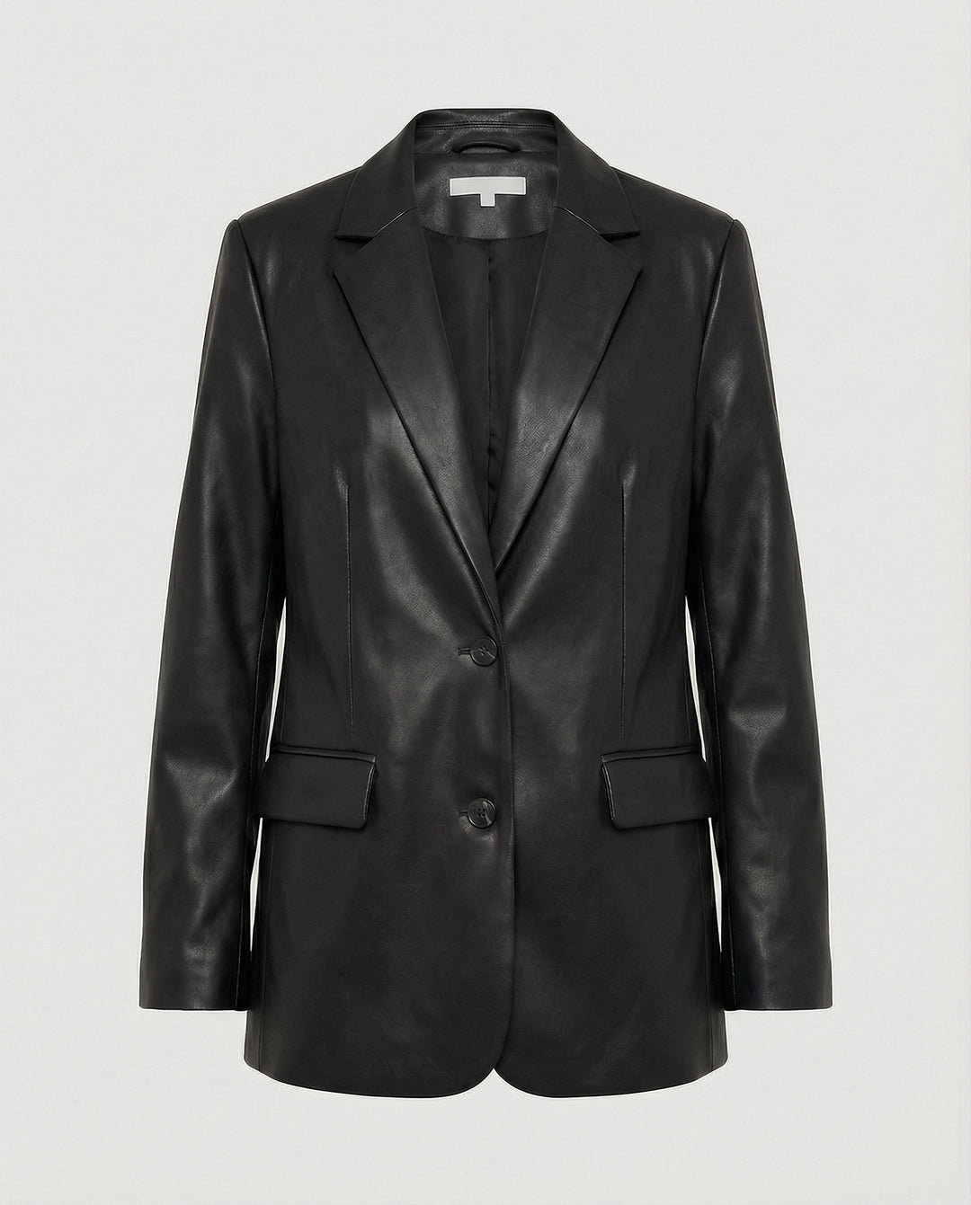 Damen Oversized Kunstleder Blazer im Trend-Look