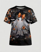 Kurzarmshirt Totenkopf Print Damen