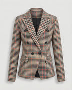 Damen Karierter Blazer mit modernem Schnitt