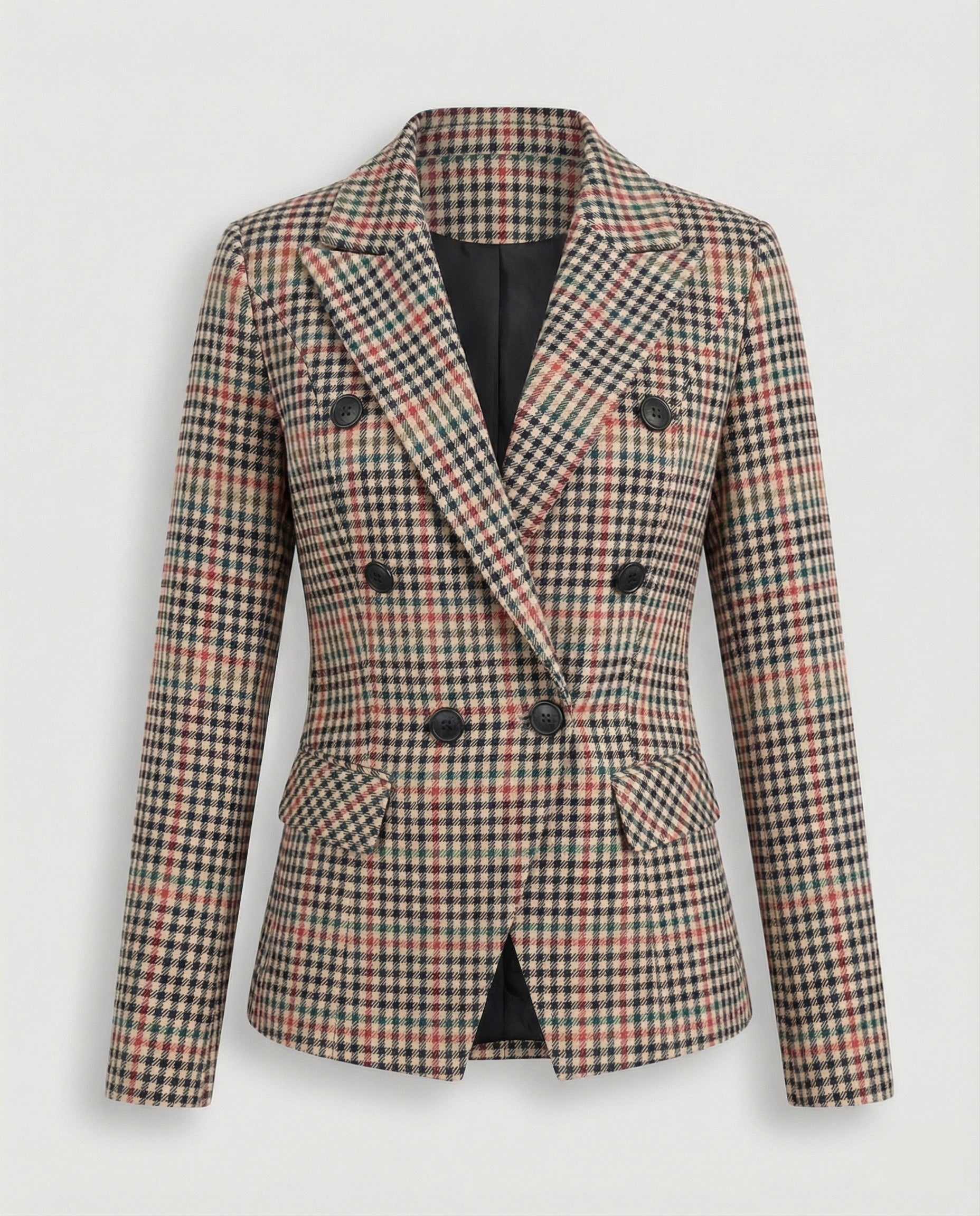 Damen Karierter Blazer mit modernem Schnitt