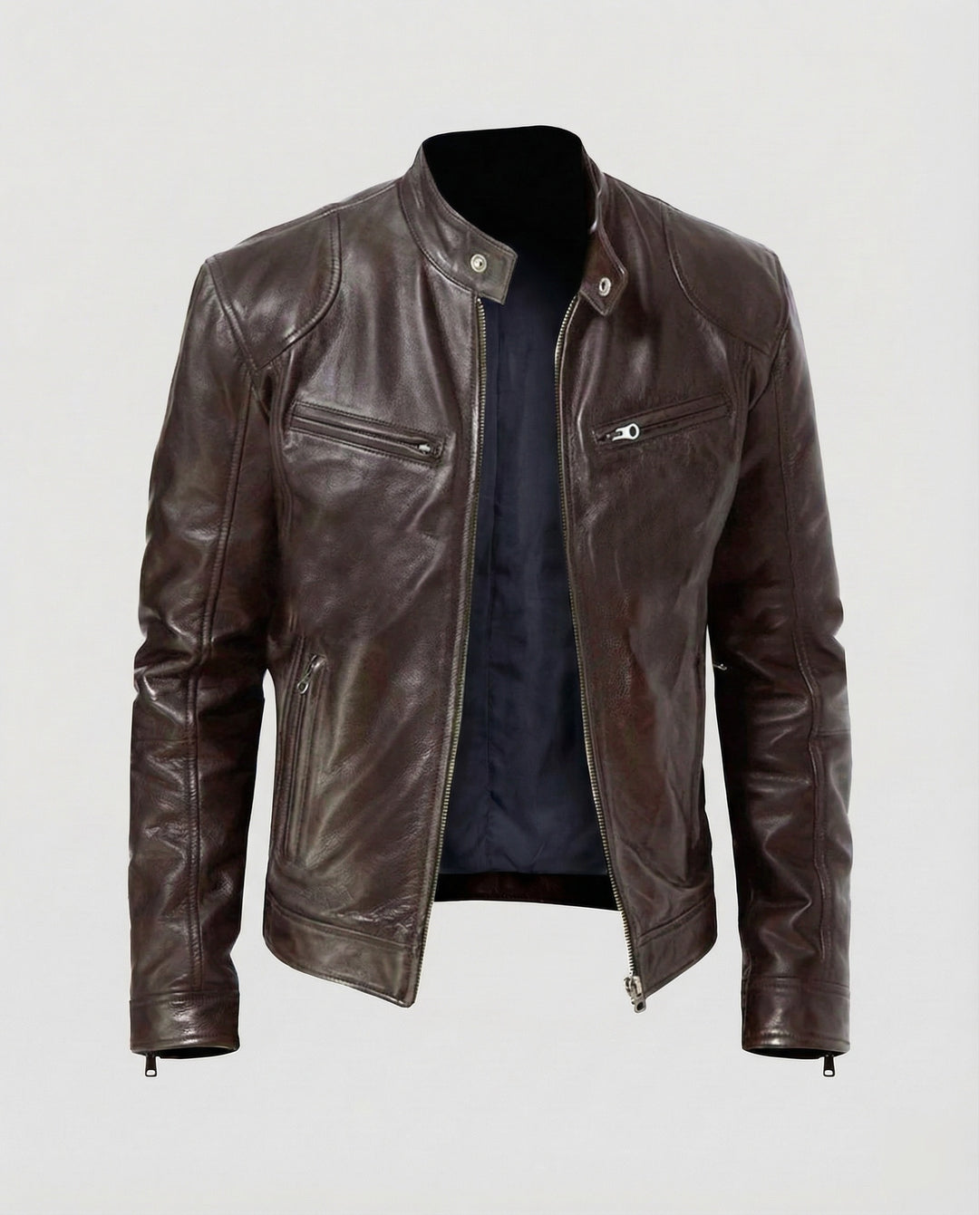 Herren Motorrad Lederblouson