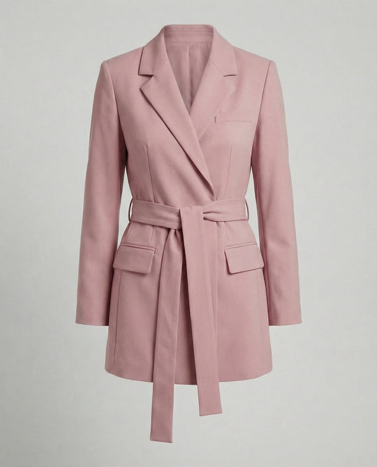 Blazer Minikleid Tailliert Mit Gürtel Damen
