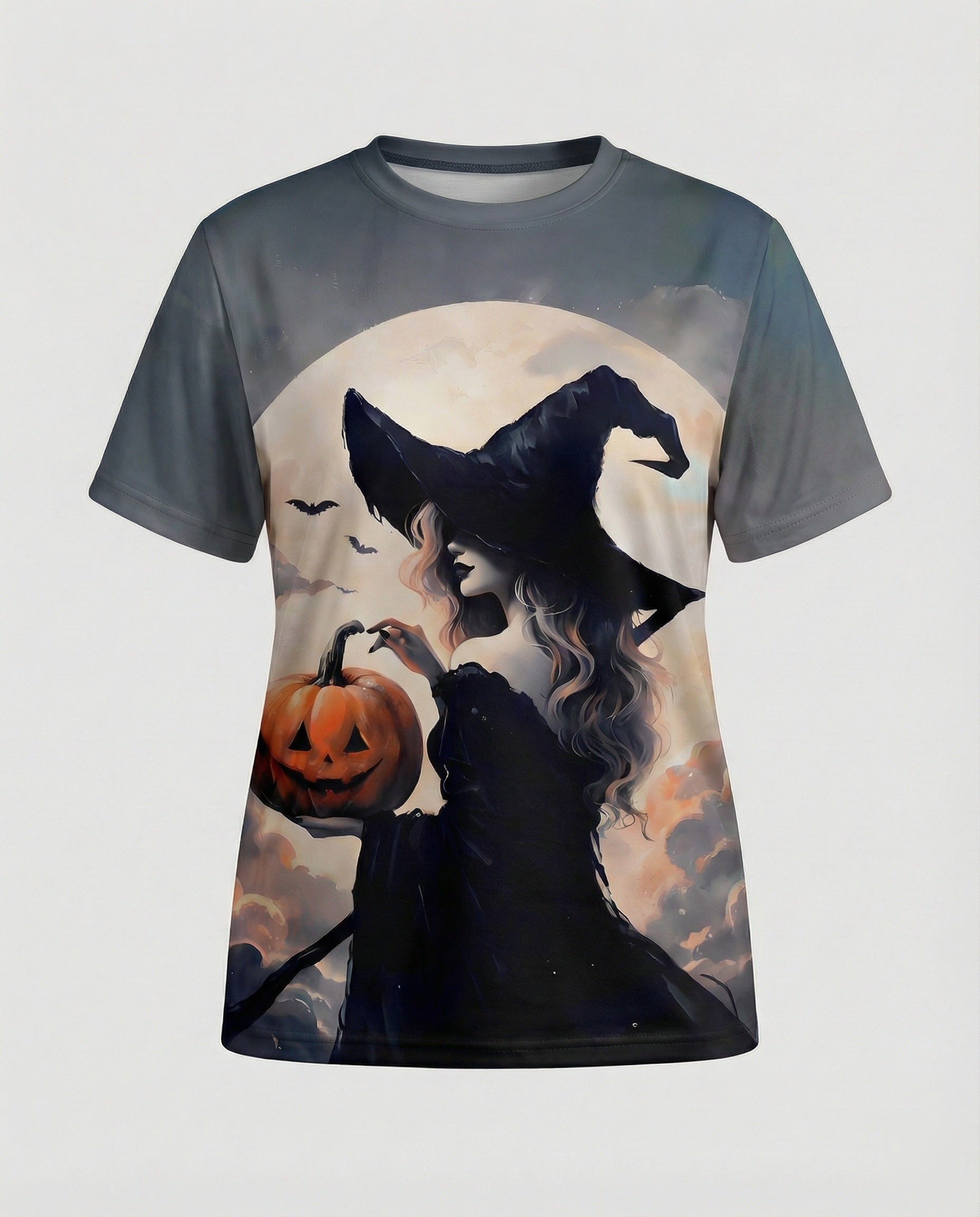 Kurzarmshirt Totenkopf Print Damen