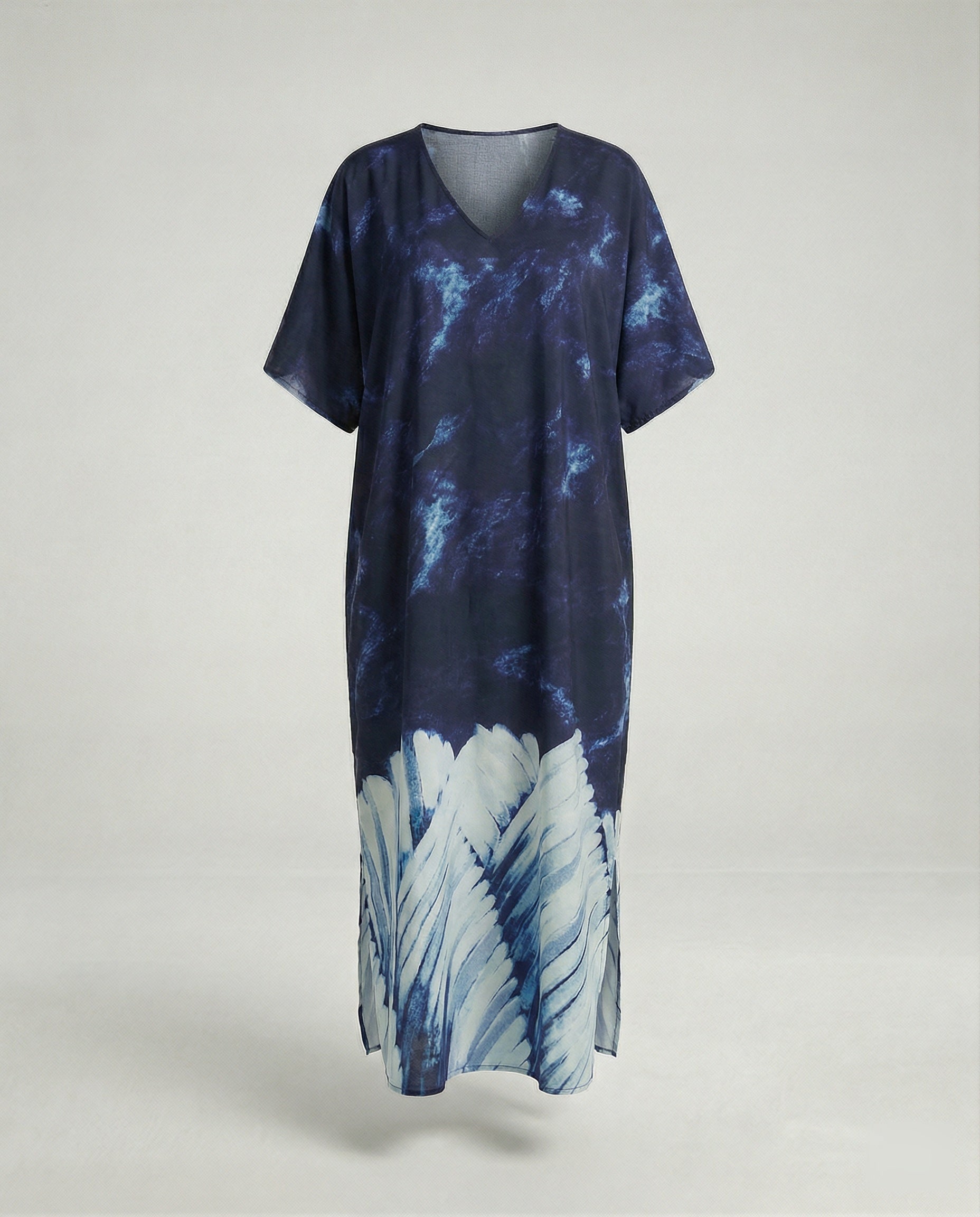 Damen Strandkleid Kimono mit Gürtel