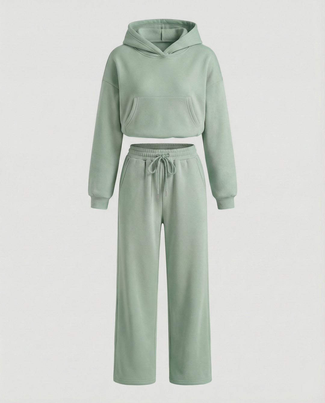 Damen Sweat-Set mit lässigem Schnitt und hohem Kragen R&B