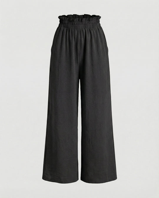 Damen Culotte-Hosen mit weitem Bein und elastischem Bund R&B