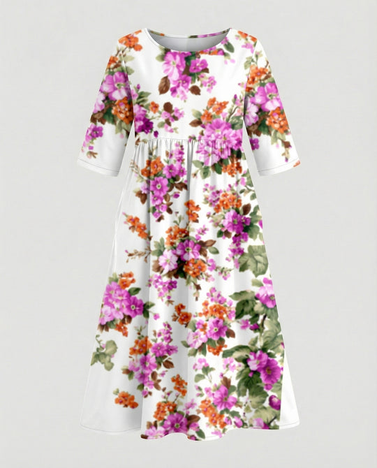 Damen Maxikleid A-Linie fließend