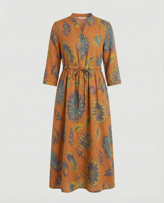 Maxikleid Damen Lässig mit Tunnelzug