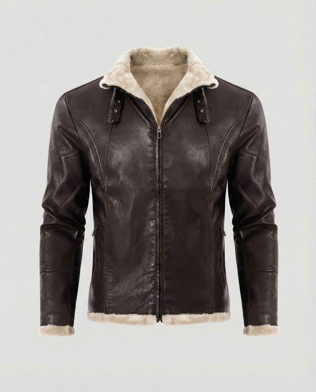 Herren Lederjacke mit warmem Innenfutter