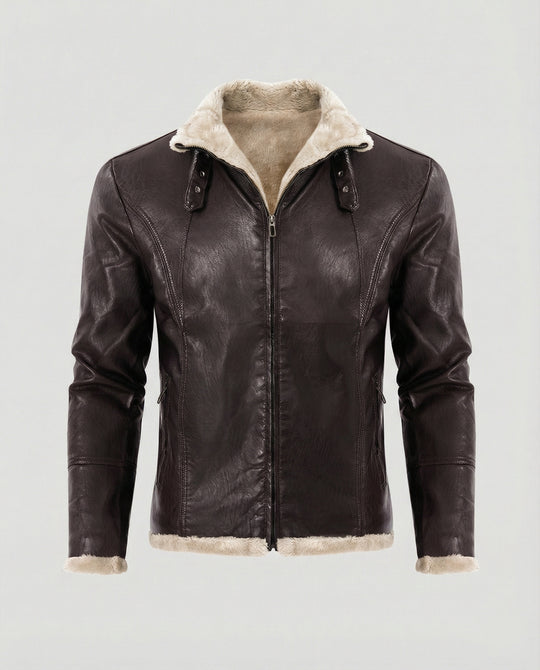 Herren Lederjacke mit warmem Innenfutter