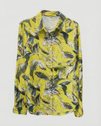 Leichte Hemdbluse Damen Aquarell Blumen