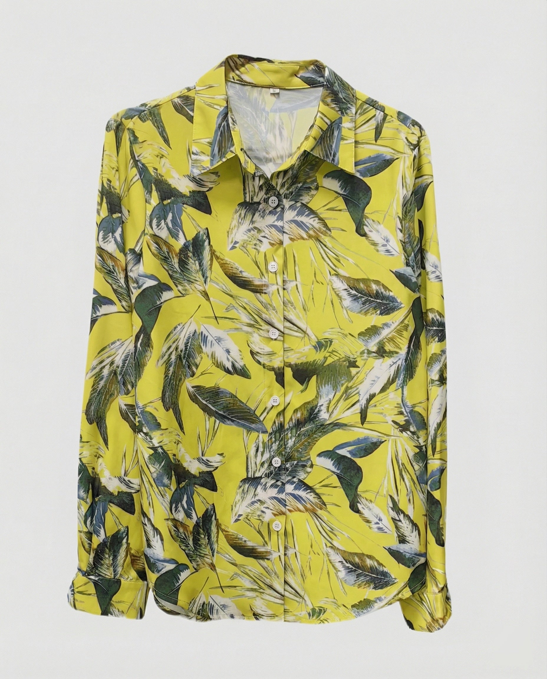 Leichte Hemdbluse Damen Aquarell Blumen