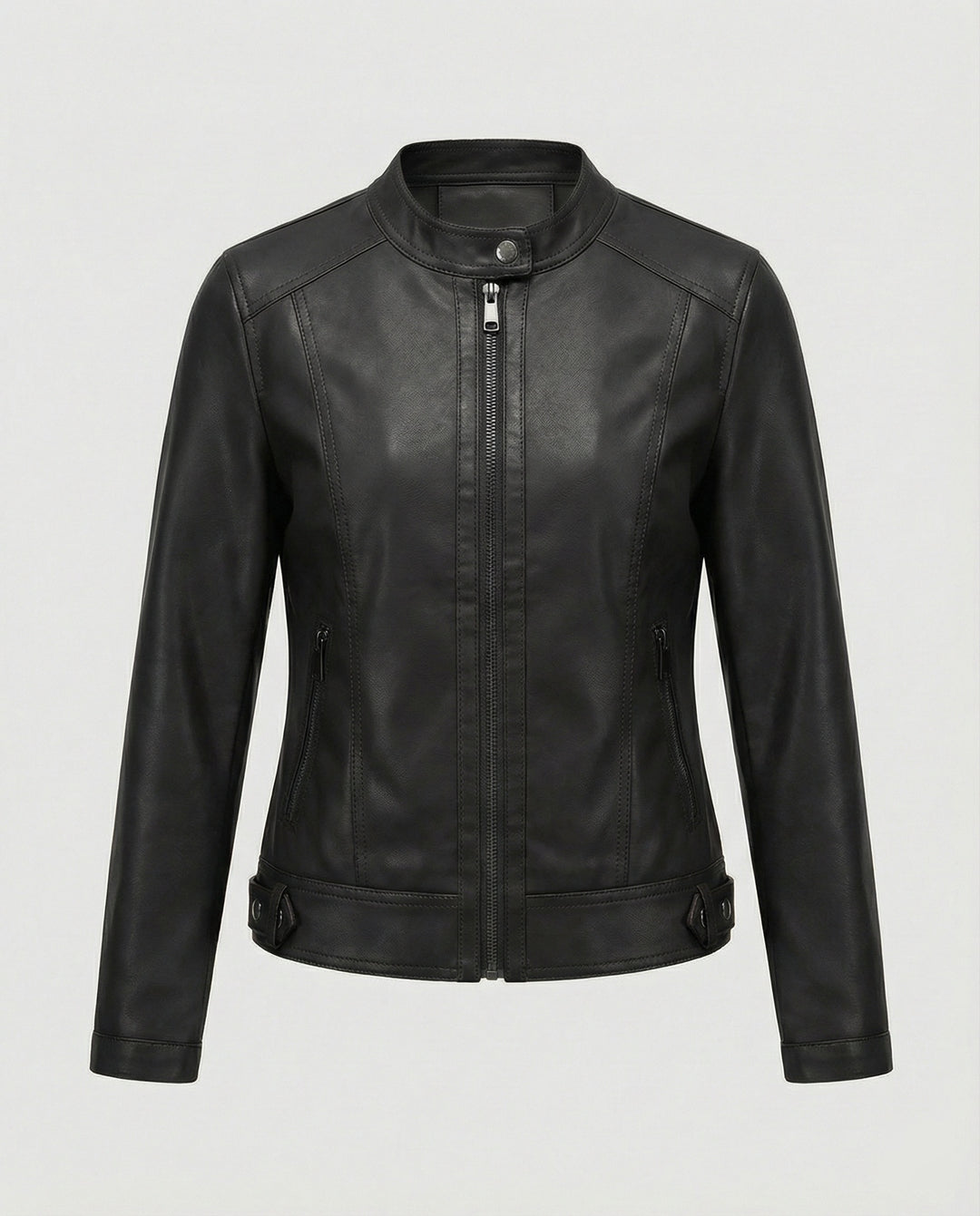Damen Bikerjacke Lederoptik