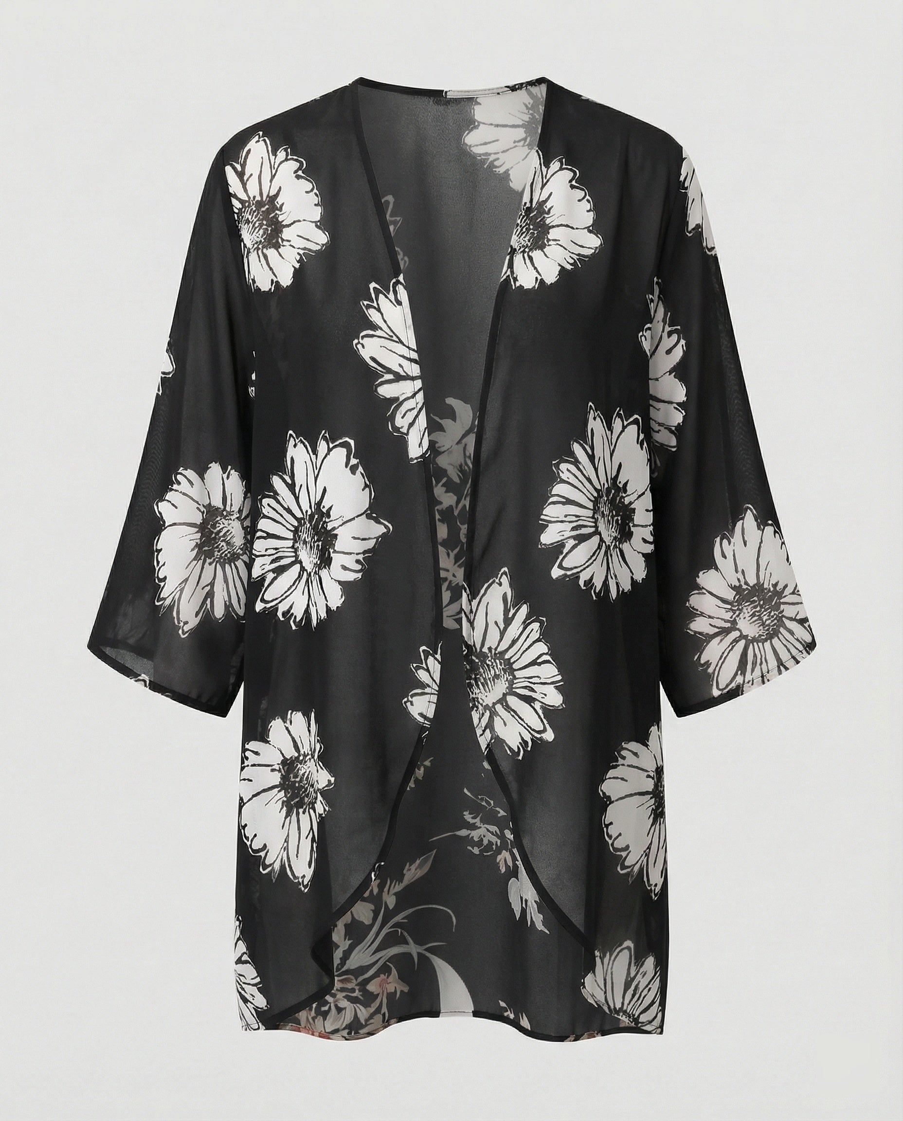 Offener Kimono Damen Floral